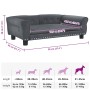 Cama para perros de terciopelo gris oscuro 95x55x30 cm en Camas para perros | Comprar online en Foru.es