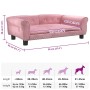 Cama para perros de terciopelo rosa 95x55x30 cm en Camas para perros | Comprar online en Foru.es