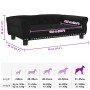 Cama para perros de terciopelo negro 95x55x30 cm en Camas para perros | Comprar online en Foru.es