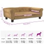 Cama para perros de terciopelo marrón 95x55x30 cm en Camas para perros | Comprar online en Foru.es