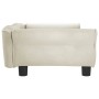 Cama para perros de terciopelo crema 95x55x30 cm en Camas para perros | Comprar online en Foru.es