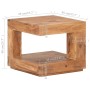 Mesa de centro de madera maciza de acacia 45x45x40 cm en Mesas de centro | Comprar online en Foru.es