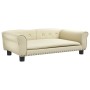 Cama para perros de cuero sintético crema 95x55x30 cm en Camas para perros | Comprar online en Foru.es