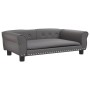Cama para perros de cuero sintético gris 95x55x30 cm en Camas para perros | Comprar online en Foru.es
