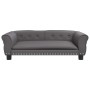 Cama para perros de cuero sintético gris 95x55x30 cm en Camas para perros | Comprar online en Foru.es
