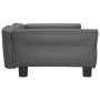 Cama para perros de cuero sintético gris 95x55x30 cm en Camas para perros | Comprar online en Foru.es