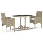 Juego de comedor para jardín 3 piezas beige de vidaXL, Conjuntos de jardín - Ref: Foro24-3072459, Precio: 198,78 €, Descuento: %