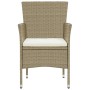 Juego de comedor para jardín 3 piezas beige de vidaXL, Conjuntos de jardín - Ref: Foro24-3072459, Precio: 198,78 €, Descuento: %