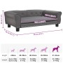 Cama para perros de cuero sintético gris 95x55x30 cm en Camas para perros | Comprar online en Foru.es