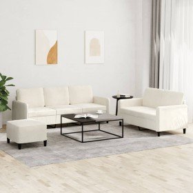 Juego de sofás 3 piezas terciopelo crema en Sofás | Comprar online en Foru.es