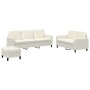 Juego de sofás 3 piezas terciopelo crema en Sofás | Comprar online en Foru.es