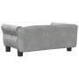 Cama para perros de terciopelo gris claro 70x45x30 cm en Camas para perros | Comprar online en Foru.es