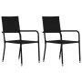 Juego de comedor para jardín 3 piezas negro de vidaXL, Conjuntos de jardín - Ref: Foro24-3072443, Precio: 121,39 €, Descuento: %