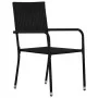 Juego de comedor para jardín 3 piezas negro de vidaXL, Conjuntos de jardín - Ref: Foro24-3072443, Precio: 121,39 €, Descuento: %