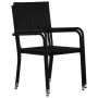 Juego de comedor para jardín 3 piezas negro de vidaXL, Conjuntos de jardín - Ref: Foro24-3072443, Precio: 121,39 €, Descuento: %