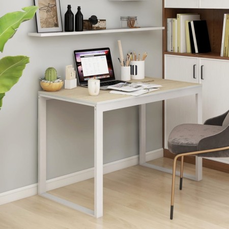 Escritorio de ordenador madera ingeniería blanco y roble de vidaXL, Escritorios - Ref: Foro24-30198, Precio: 118,73 €, Descue...