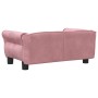 Cama para perros de terciopelo rosa 70x45x30 cm en Camas para perros | Comprar online en Foru.es