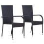 Juego de comedor para jardín 3 piezas negro de vidaXL, Conjuntos de jardín - Ref: Foro24-3072440, Precio: 160,20 €, Descuento: %