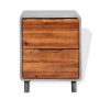 Mesita de noche de hormigón y madera maciza acacia 40x30x50 cm de vidaXL, Mesitas de noche - Ref: Foro24-244994, Precio: 129,...