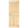 Puerta corredera con herrajes madera maciza de pino 80x210 cm de vidaXL, Puertas - Ref: Foro24-3203065, Precio: 174,42 €, Des...