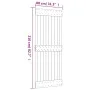 Puerta corredera con herrajes madera maciza de pino 80x210 cm de vidaXL, Puertas - Ref: Foro24-3203065, Precio: 174,42 €, Des...