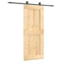 Puerta corredera con herrajes madera maciza de pino 85x210 cm de vidaXL, Puertas - Ref: Foro24-3203072, Precio: 192,17 €, Des...