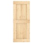 Puerta corredera con herrajes madera maciza de pino 85x210 cm de vidaXL, Puertas - Ref: Foro24-3203072, Precio: 192,17 €, Des...