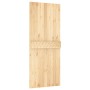 Puerta corredera con herrajes madera maciza de pino 85x210 cm de vidaXL, Puertas - Ref: Foro24-3203072, Precio: 192,17 €, Des...