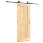 Puerta corredera con herrajes madera maciza de pino 80x210 cm de vidaXL, Puertas - Ref: Foro24-3203071, Precio: 189,87 €, Des...