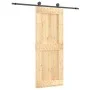 Schiebetür mit Beschlägen aus massivem Kiefernholz 80x210 cm von vidaXL, Türen - Ref: Foro24-3203071, Preis: 200,85 €, Rabatt: %