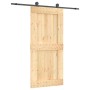 Puerta corredera con herrajes madera maciza de pino 95x210 cm de vidaXL, Puertas - Ref: Foro24-3203074, Precio: 193,59 €, Des...