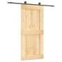 Puerta corredera con herrajes madera maciza de pino 95x210 cm de vidaXL, Puertas - Ref: Foro24-3203074, Precio: 202,51 €, Des...