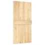 Puerta corredera con herrajes madera maciza de pino 100x210 cm de vidaXL, Puertas - Ref: Foro24-3203075, Precio: 223,56 €, De...