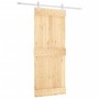 Puerta corredera con herrajes madera maciza de pino 85x210 cm de vidaXL, Puertas - Ref: Foro24-3203181, Precio: 180,23 €, Des...
