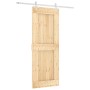 Puerta corredera con herrajes madera maciza de pino 80x210 cm de vidaXL, Puertas - Ref: Foro24-3203186, Precio: 206,26 €, Des...