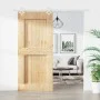 Sliding door with solid pine wood fittings 90x210 cm by vidaXL, Doors - Ref: Foro24-3203188, Price: 211,83 €, Discount: %