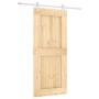 Puerta corredera con herrajes madera maciza de pino 90x210 cm de vidaXL, Puertas - Ref: Foro24-3203188, Precio: 215,89 €, Des...
