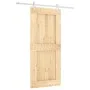 Puerta corredera con herrajes madera maciza de pino 90x210 cm de vidaXL, Puertas - Ref: Foro24-3203188, Precio: 211,83 €, Des...
