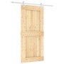 Puerta corredera con herrajes madera maciza de pino 95x210 cm de vidaXL, Puertas - Ref: Foro24-3203189, Precio: 208,57 €, Des...
