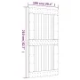 Puerta corredera con herrajes madera maciza de pino 100x210 cm de vidaXL, Puertas - Ref: Foro24-3203190, Precio: 225,28 €, De...