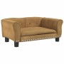 Cama para perros de terciopelo marrón 70x45x30 cm en Camas para perros | Comprar online en Foru.es