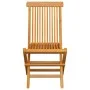 Sillas de jardín 8 uds madera maciza de teca con cojines grises de vidaXL, Sillas de jardín - Ref: Foro24-3072933, Precio: 47...