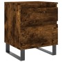 Mesita de noche madera de ingeniería roble ahumado 40x35x50 cm de vidaXL, Mesitas de noche - Ref: Foro24-830694, Precio: 46,5...