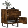 Mesita de noche madera de ingeniería roble ahumado 40x35x50 cm de vidaXL, Mesitas de noche - Ref: Foro24-830694, Precio: 46,5...