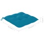 Sillas de jardín 8 uds madera maciza de teca cojines azul claro de vidaXL, Sillas de jardín - Ref: Foro24-3072936, Precio: 51...