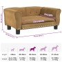 Cama para perros de terciopelo marrón 70x45x30 cm en Camas para perros | Comprar online en Foru.es