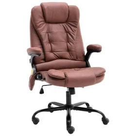 Silla de oficina de masaje piel de ante sintética marrón claro de vidaXL, Sillas de oficina - Ref: Foro24-20579, Precio: 235,...