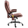 Silla de oficina de masaje piel de ante sintética marrón claro de vidaXL, Sillas de oficina - Ref: Foro24-20579, Precio: 240,...