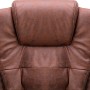 Silla de oficina de masaje piel de ante sintética marrón claro de vidaXL, Sillas de oficina - Ref: Foro24-20579, Precio: 240,...