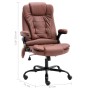 Silla de oficina de masaje piel de ante sintética marrón claro de vidaXL, Sillas de oficina - Ref: Foro24-20579, Precio: 240,...